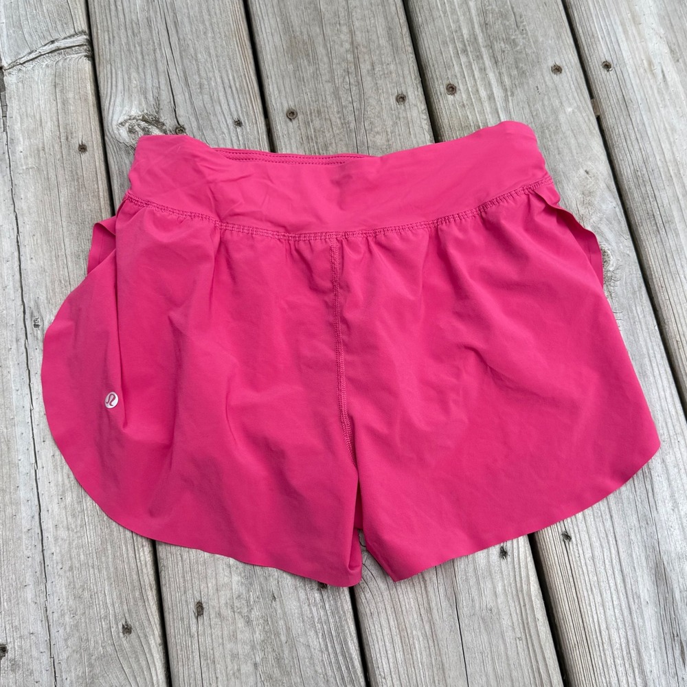 Lululemon Speed Up Shorts High-Rise 2.5 Pink Athletic Running Shorts Womens